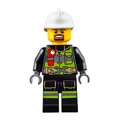 Фигурка Lego Fire 973pb2187 Reflective Stripes with Utility Belt and Flashlight City cty0635 Б/У - Retromagaz