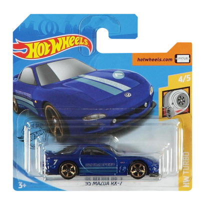 Машинка Базовая Hot Wheels '95 Mazda RX-7 Turbo 1:64 GHF76 Dark Blue - Retromagaz