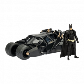 Машинка Jada Batman (2008) Бетмобіль Темного Лицаря з Фігуркою Бетмена 1:24 Black