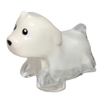 Фігурка Lego Земля Dog Ghost with Marbled White Pattern Spencer Animals 52672pb01 Trans Clear Б/У - Retromagaz