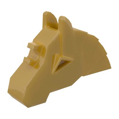 Для Животных Lego Horse Battle Helmet Angular Castle 48492 4506046 Pearl Gold Б/У - Retromagaz