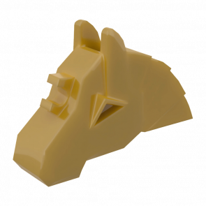 Для Животных Lego Horse Battle Helmet Angular Castle 48492 4506046 Pearl Gold Б/У