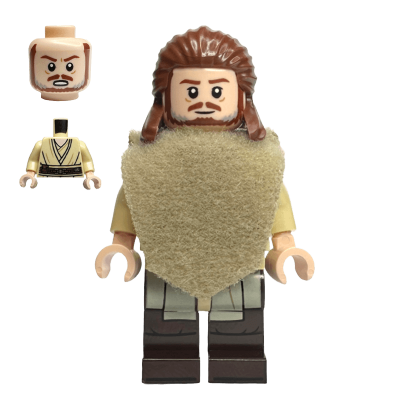 Фігурка Lego Джедай Qui-Gon Jinn Poncho Star Wars sw1334 Б/У - Retromagaz