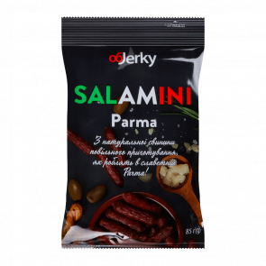 Колбаски Objerky Salamini Parma Сыровяленные 85g - Retromagaz