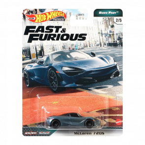 Машинка Premium Hot Wheels McLaren 720S Fast & Furious 1:64 GPK54 Metallic Blue