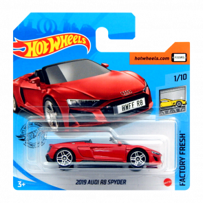 Машинка Базова Hot Wheels 2019 Audi R8 Spyder Factory Fresh 1:64 GHF93 Red - Retromagaz