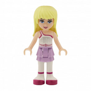 Фигурка Lego Girl Stephanie Lavender Layered Skirt Friends frnd038 2 Б/У - Retromagaz