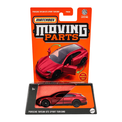 Тематична Машинка Matchbox Porsche Taycan GTS Sport Turismo Moving Parts 1:64 FWD28/HVM84 Red - Retromagaz