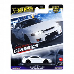 Машинка Premium Hot Wheels Nissan Skyline GT-R (BCNR33) Greddy Modern Classics 1:64 HRV99 White