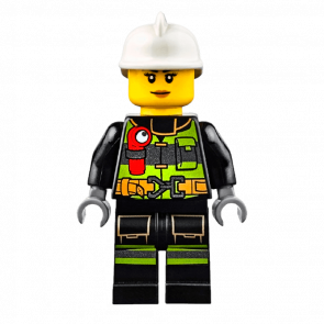 Фігурка Lego Fire 973pb2187 Reflective Stripes with Utility Belt and Flashlight City cty0627 Б/У