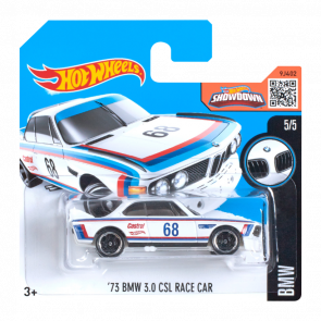 Машинка Базовая Hot Wheels '73 BMW 3.0 CSL Race Car BMW 1:64 DHP29 White - Retromagaz