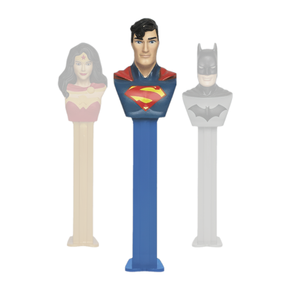 Конфеты Жевательные PEZ DC Justice League в Асcортименте 2 Pieces с Игрушкой 16.4g - Retromagaz