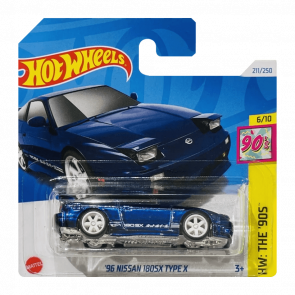 Машинка Базовая Hot Wheels '96 Nissan 180SX Type X Super Treasure Hunt STH The `90S 1:64 HTF41 Blue