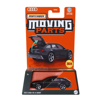 Тематична Машинка Matchbox 2023 Audi RS 6 Avant Moving Parts 1:64 FWD28/HVM72 Black - Retromagaz