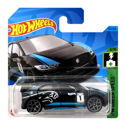 Машинка Базовая Hot Wheels Jaguar I-Pace eTrophy Green Speed 1:64 HKH60 Black - Retromagaz