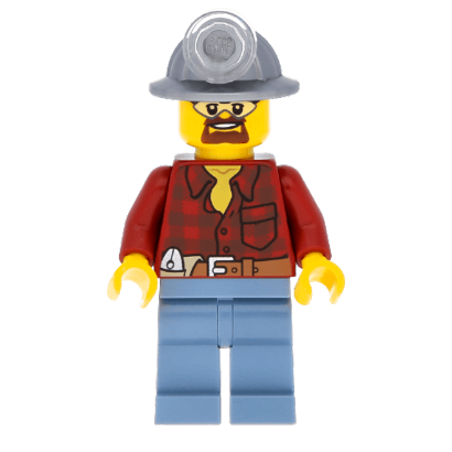 Фігурка Lego Construction 973pb1256 Flannel Shirt with Pocket and Belt City cty0309 Б/У - Retromagaz