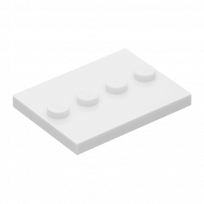 Плитка Lego Модифікована 2шт 4 Studs in Center 3 x 4 88646 17836 6132741 White Б/У - Retromagaz