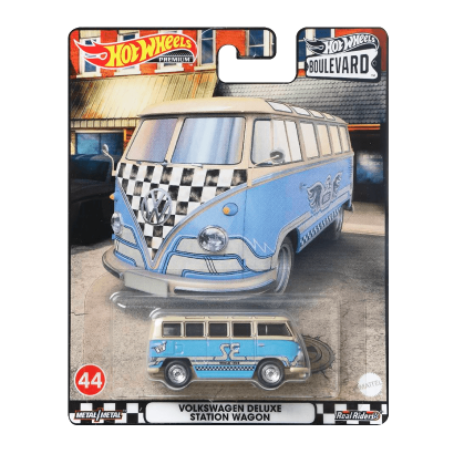 Машинка Premium Hot Wheels Volkswagen Deluxe Station Wagon Boulevard 1:64 HCR01 Blue - Retromagaz