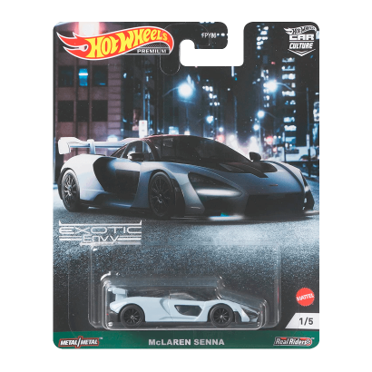 Машинка Premium Hot Wheels McLaren Senna Exotic Envy 1:64 GRJ78 Grey - Retromagaz