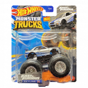 Машинка-Внедорожник Hot Wheels Nissan Skyline Monster Truck Fast & Furious 1:64 HNM76 Silver - Retromagaz