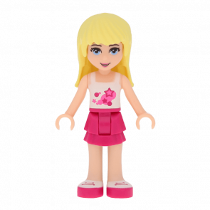 Фигурка Lego Girl Stephanie Magenta Layered Skirt Friends frnd008 Б/У