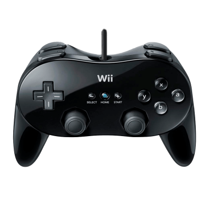 Геймпад Дротовий Nintendo Wii RVL-005(-02) Classic Controller Pro Black 1m Б/У - Retromagaz