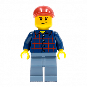 Фигурка Lego People 973pb0086 Plaid Button Shirt City cty0431 Б/У