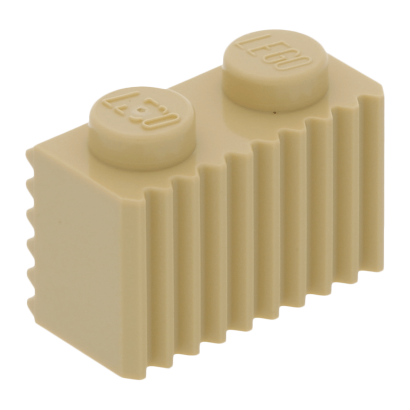 Кубик Lego Модифицированная 10шт Grille Fluted Profile 1 x 2 2877 4240223 4655900 Tan Б/У - Retromagaz