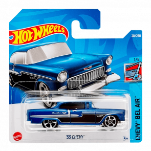 Машинка Базовая Hot Wheels '55 Chevy Chevy Bel Air 1:64 HCV05 Blue - Retromagaz