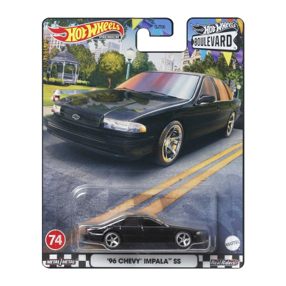 Машинка Premium Hot Wheels '96 Chevy Impala SS Boulevard 1:64 GJT68/HKF20 Black - Retromagaz