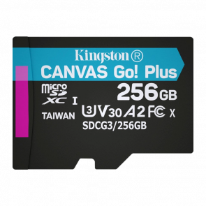 Карта Памяти Kingston Canvas Go! Plus UHS-I U3 V30 A2 + SD Adapter 256GB - Retromagaz