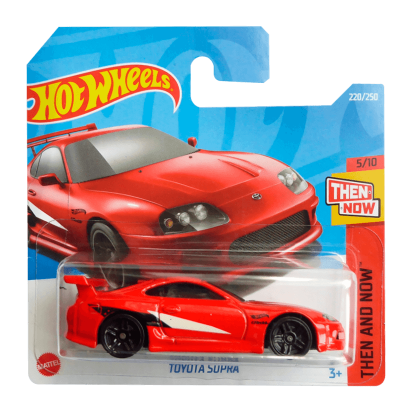 Машинка Базовая Hot Wheels Toyota Supra Then and Now 1:64 HCV16 Red - Retromagaz