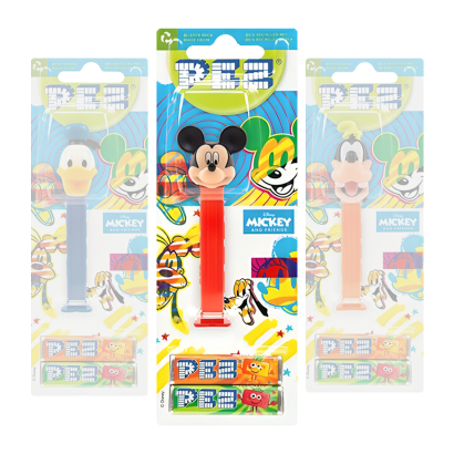 Конфеты Жевательные PEZ Mickey And Friends в Асcортименте 2 Pieces с Игрушкой 17g - Retromagaz