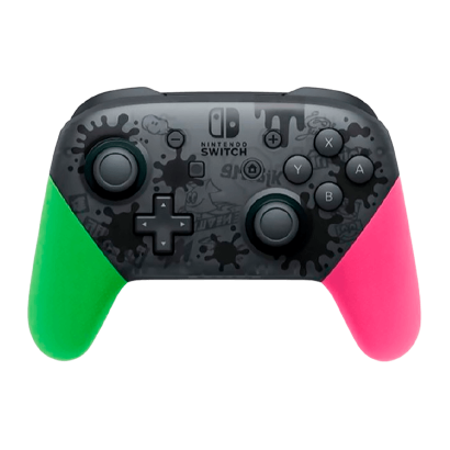 Геймпад Беспроводной Nintendo Switch Pro Controller Splatoon 2 Limited Edition Black Б/У - Retromagaz