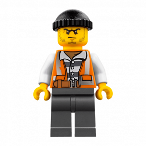 Фигурка Lego Police 973pb2605 Crook Orange Vest City cty0779 Б/У