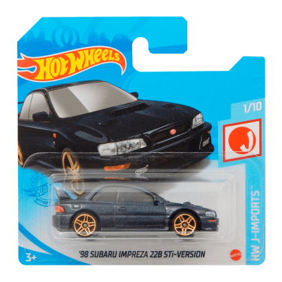 Машинка Базовая Hot Wheels '98 Subaru Impreza 22B STi-Version J-Imports 1:64 GTC74 Grey - Retromagaz