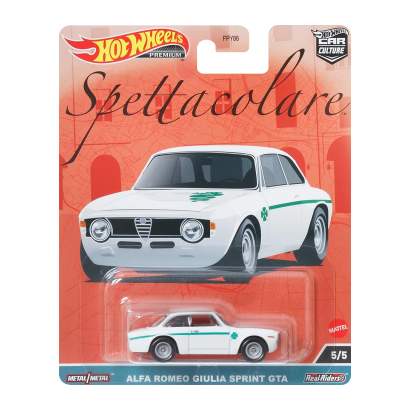 Машинка Premium Hot Wheels Alfa Romeo Giulia Sprint GTA Spettacolare 1:64 FPY86/HKC50 White - Retromagaz