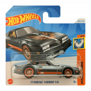 Машинка Базова Hot Wheels '77 Pontiac Firebird T/A Super Treasure Hunt STH Muscle Mania 1:64 HTF40 Black