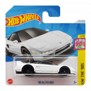 Машинка Базовая Hot Wheels '90 Acura NSX The `90S 1:64 HTF02 White