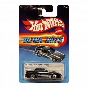 Тематическая Машинка Hot Wheels '89 Mazda Savanna RX-7 FC3S Ultra Hots 1:64 JBY62 Black - Retromagaz