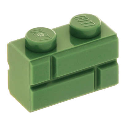 Кубик Lego Модифікована 4шт with Masonry Profile 1 x 2 98283 6075617 Sand Green Б/У - Retromagaz