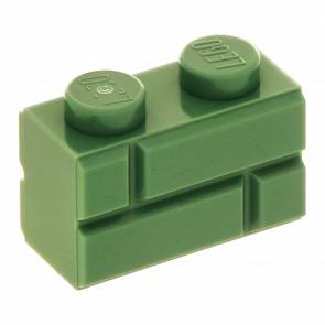 Кубик Lego Модифікована 4шт with Masonry Profile 1 x 2 98283 6075617 Sand Green Б/У - Retromagaz