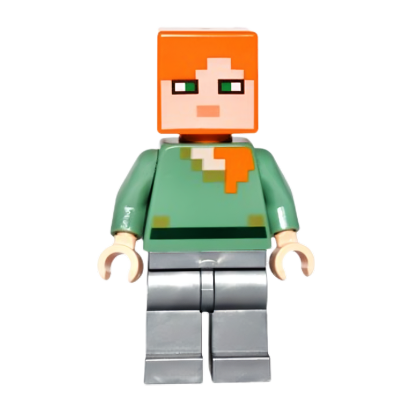 Фигурка Lego Minecraft Alex Flat Silver Legs Games min026 Б/У - Retromagaz