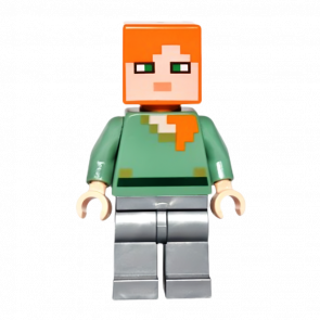 Фигурка Lego Minecraft Alex Flat Silver Legs Games min026 Б/У