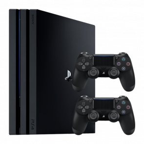 Набор Консоль Sony PlayStation 4 Pro CUH-70-71xx 1TB Black Б/У  + Геймпад Беспроводной DualShock 4 Без Коробки Version 2 Новый