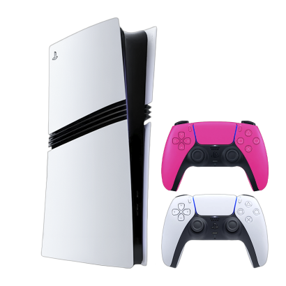 Набор Консоль Sony PlayStation 5 Pro 2TB White Новый  + Геймпад Беспроводной DualSense Pink - Retromagaz