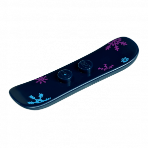 Спорт Lego Snowboard Small with Blue and Pink Snowflakes 93218pb01 4610040 6079520 6106576 Dark Blue Б/У - Retromagaz