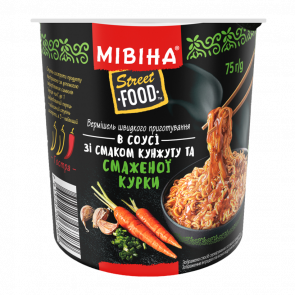 Вермішель Мівіна Street Food зі Смаком Кунжуту та Смаженої Курки Гостра 75g