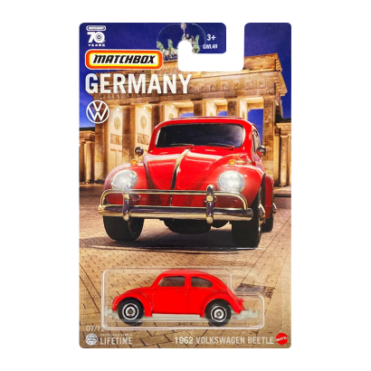 Тематична Машинка Matchbox 1962 Volkswagen Beetle Germany 1:64 GWL49/HPC62 Red - Retromagaz