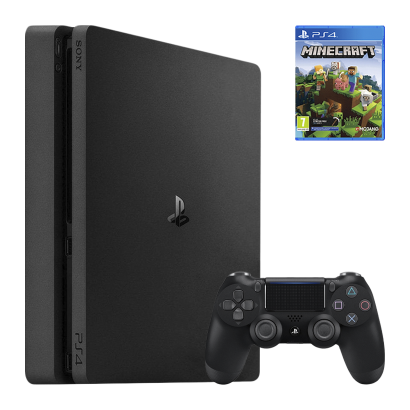 Набор Консоль Sony PlayStation 4 Slim 500GB Black Б/У  + Игра Minecraft Русская Озвучка - Retromagaz